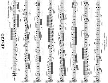 Partition violons I, Adagio pour cordes, D major, Robertson, Ernest John