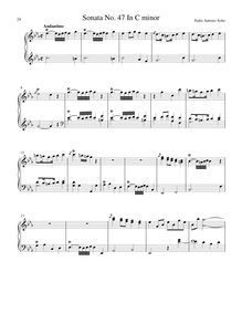 Partition Sonata R.48 en C minor, clavier sonates R.41-50, Soler, Antonio