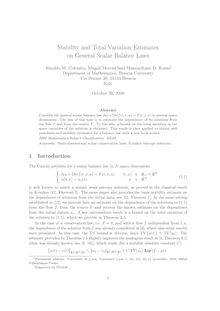 Stability and Total Variation Estimates on General Scalar Balance Laws