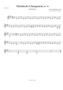 Partition violons II, 28 Melodische übungstücke, Melodic Practice Pieces