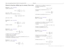 Sujet : Analyse, Suites et séries de fonctions, Etude de fonction définie par la somme d une série
