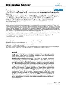 Identification of novel androgen receptor target genes in prostate cancer