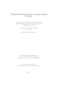 Ultracold dipolar gases in deep optical lattices [Elektronische Ressource] / Michael Klawunn