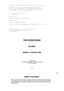The Scrap Book, Volume 1, No. 1 - March 1906