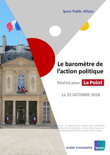 Baromètre politique Ipsos Le Point - Octobre 2018