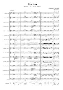 Partition complète, Marcia No.29, Palestro, Op.175, Ponchielli, Amilcare