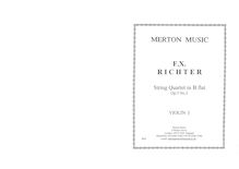 Partition parties complètes, corde quatuor, Op.5 No.2, B♭ major