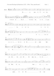 Partition basse , partie, Dies sanctificatus, Palestrina, Giovanni Pierluigi da