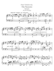 Partition complète, pour Seasons, Времена года, Tchaikovsky, Pyotr par Pyotr Tchaikovsky