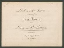 Partition complète, Lied aus der Ferne, WoO 137, B♭ major, Beethoven, Ludwig van