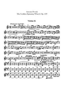Partition violons II, pour Golden Spinning Wheel, Zlatý kolovrat