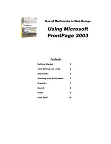 FrontPage Tutorial for MM 2003  Rev 3 