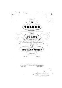 Partition complète, 5 Valses brillantes, Op.112, Wolff, Édouard