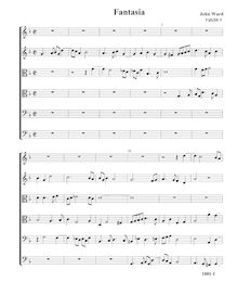Partition Fantasia, VdGS No.5 - partition complète (Tr Tr T T B B), fantaisies pour violes de gambe