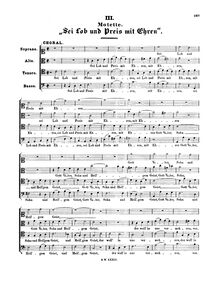 Partition complète, Sei Lob und Preis mit Ehren, Bach, Johann Sebastian