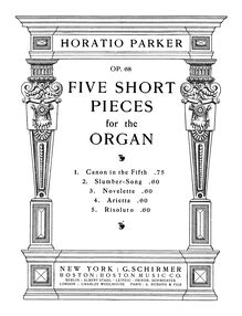 Partition No.5: Risoluto, 5 Short pièces, Parker, Horatio