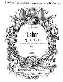 Partition de viole de gambe, Klavierquintett Op.11, Labor, Josef