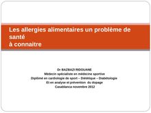 les allergies alimentaires 