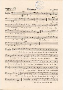 Partition Bassus (color scan), Missa Quarti toni, Victoria, Tomás Luis de
