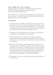 AUDIT COMMITTEE terms of ref