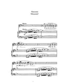 Partition complète (D Major: haut voix et piano), Mousmé!