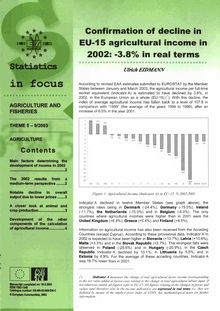 Confirmation of decline in EU-15 agricultural income in 2002