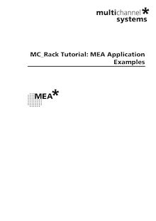 MC_Rack Tutorial: MEA Application Examples