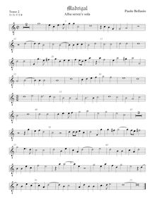 Partition ténor viole de gambe 2, octave aigu clef, madrigaux pour 5 voix par  Paolo Bellasio par Paolo Bellasio