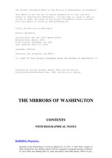 The Mirrors of Washington