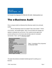The e-Business Audit