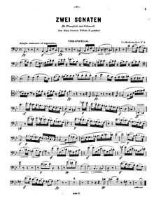 Partition de violoncelle, violoncelle Sonata, G Minor