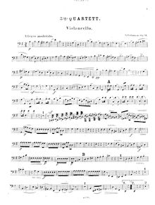 Partition violoncelle, corde quatuor No.3, Op.34, G Major, Volkmann, Robert par Robert Volkmann