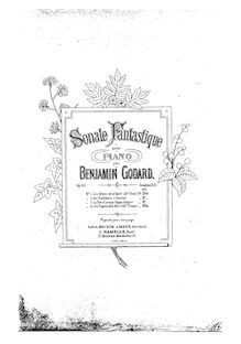 Partition complète, Sonate Fantastique, Op.63, Godard, Benjamin