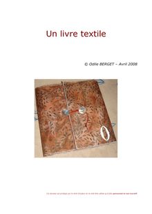 Un livre textile