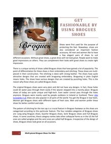 Get Fashionable By Using Brogues Shoes