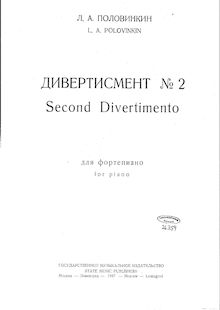 Partition complète, Divertimento No.2, Polovinkin, Leonid