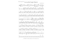 Partition Snare tambour/basse tambour, pour Invincible Eagle, D major/G major