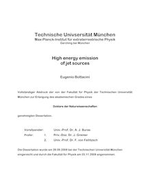 High energy emission of jet sources [Elektronische Ressource] / Eugenio Bottacini