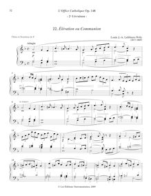 Partition , Élévation ou Communion (F major), L’Office Catholique, Op.148