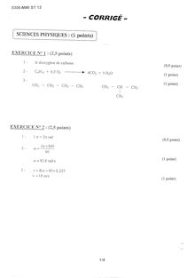 Corrige BACPRO METIERS MODE Mathematiques et sciences physiques 2003