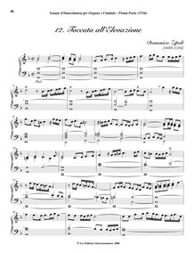 Partition , Toccata all’Elevazione en fa maggiore, Sonate d Involatura per organo e cimbalo