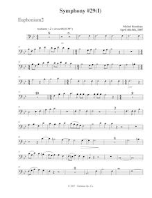 Partition Euphonium 2, Symphony No.29, B♭ major, Rondeau, Michel par Michel Rondeau