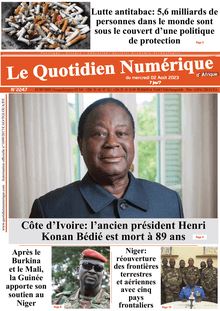 Le Quotidien Numérique d’Afrique N° 2247 - du mercredi 2 AOUT 2023