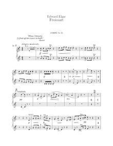 Partition cor 1 / 2 (F), 3 / 4 (B♭), Froissart, Op.19, Elgar, Edward
