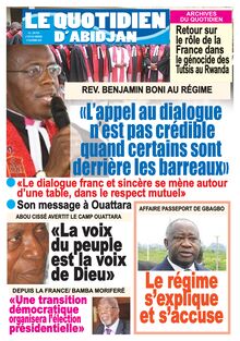 Le Quotidien d’Abidjan n°2978 - du vendredi 27 novembre 2020