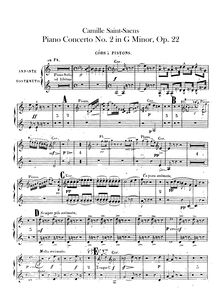 Partition cor 1/2 (F), Deuxième Concerto pour Piano et Orchestre, Op.22