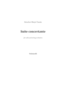 Partition violoncelles,  concertante, Beischer-Matyó, Tamás