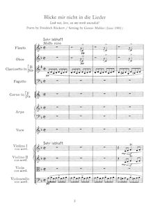 Partition Complete Orchestral Score, Rückert chansons, Mahler, Gustav