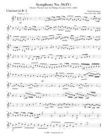 Partition clarinette 2, Symphony No.36  Christmas Symphony , F major par Michel Rondeau