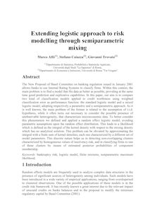 Extending logistic approach to risk modelling through semiparametric